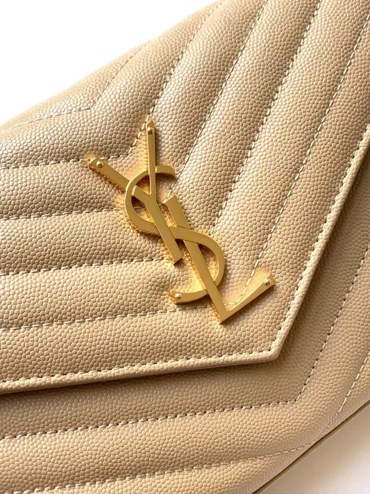 YL- محفظة على شكل سلسلة على شكل ظرف من جلد الحمل