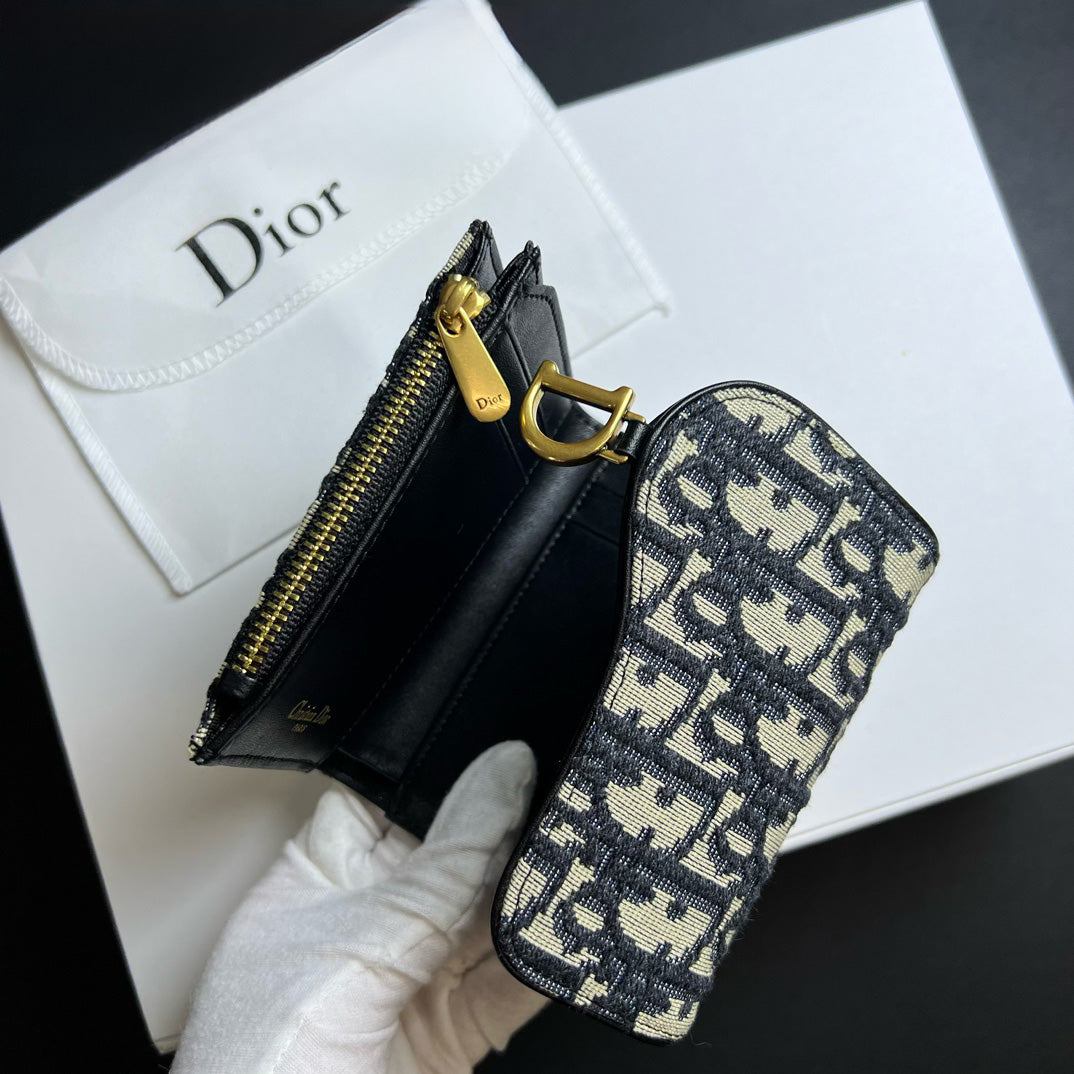 Klassieke jacquard miniportemonnee