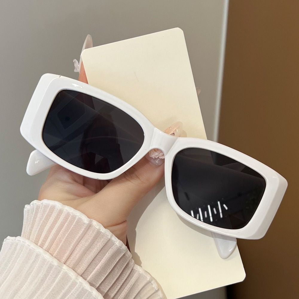 Ochelari de soare retro de lux cu placă aurie