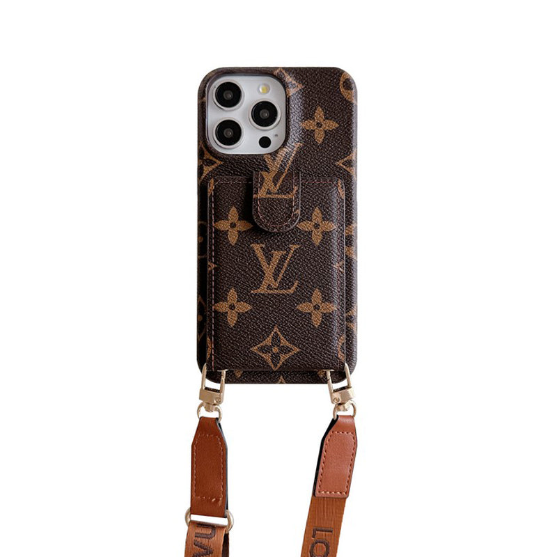 Luxusné puzdro na karty Crossbody Chain na iPhone