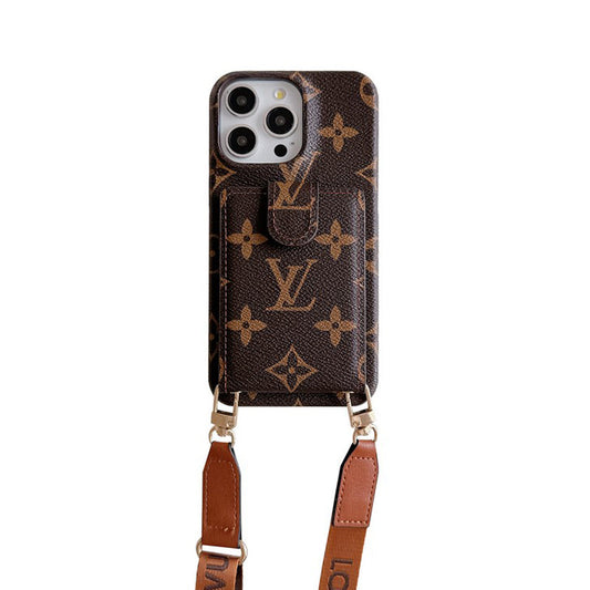 Ylellinen korttilaukku Crossbody Chain iPhone-kotelo