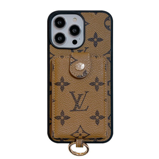 Ylellinen korttilaukku Klassisen värinen iPhone-kotelo