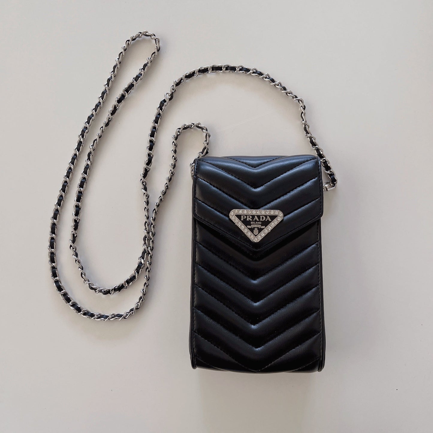 Crossbody telefonväska i läder