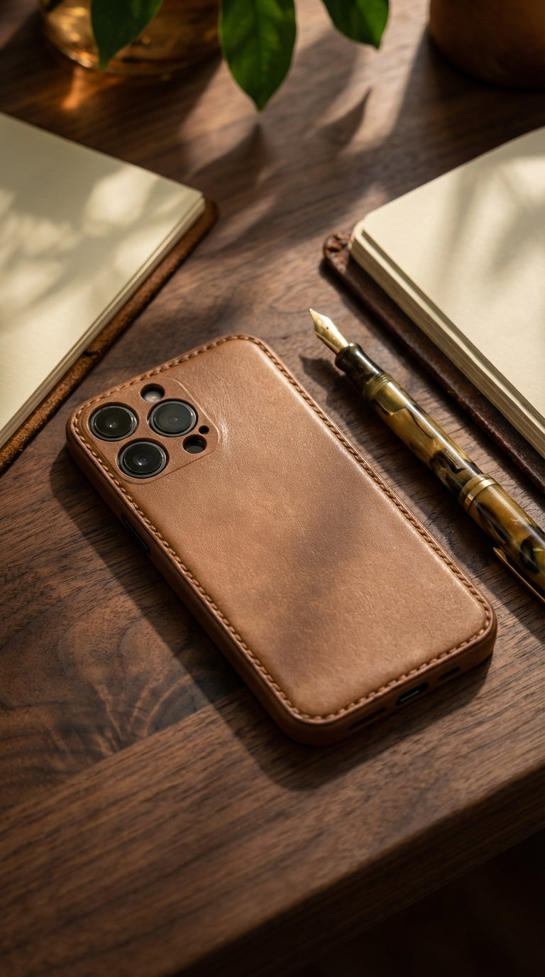Full-grain Leather Unibody iPhone-deksel – The Art of Pure Leather Craft