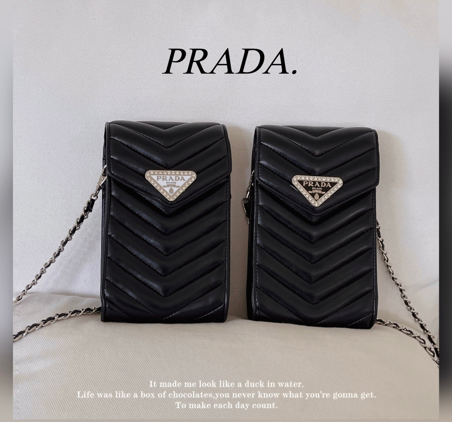 Crossbody telefonväska i läder