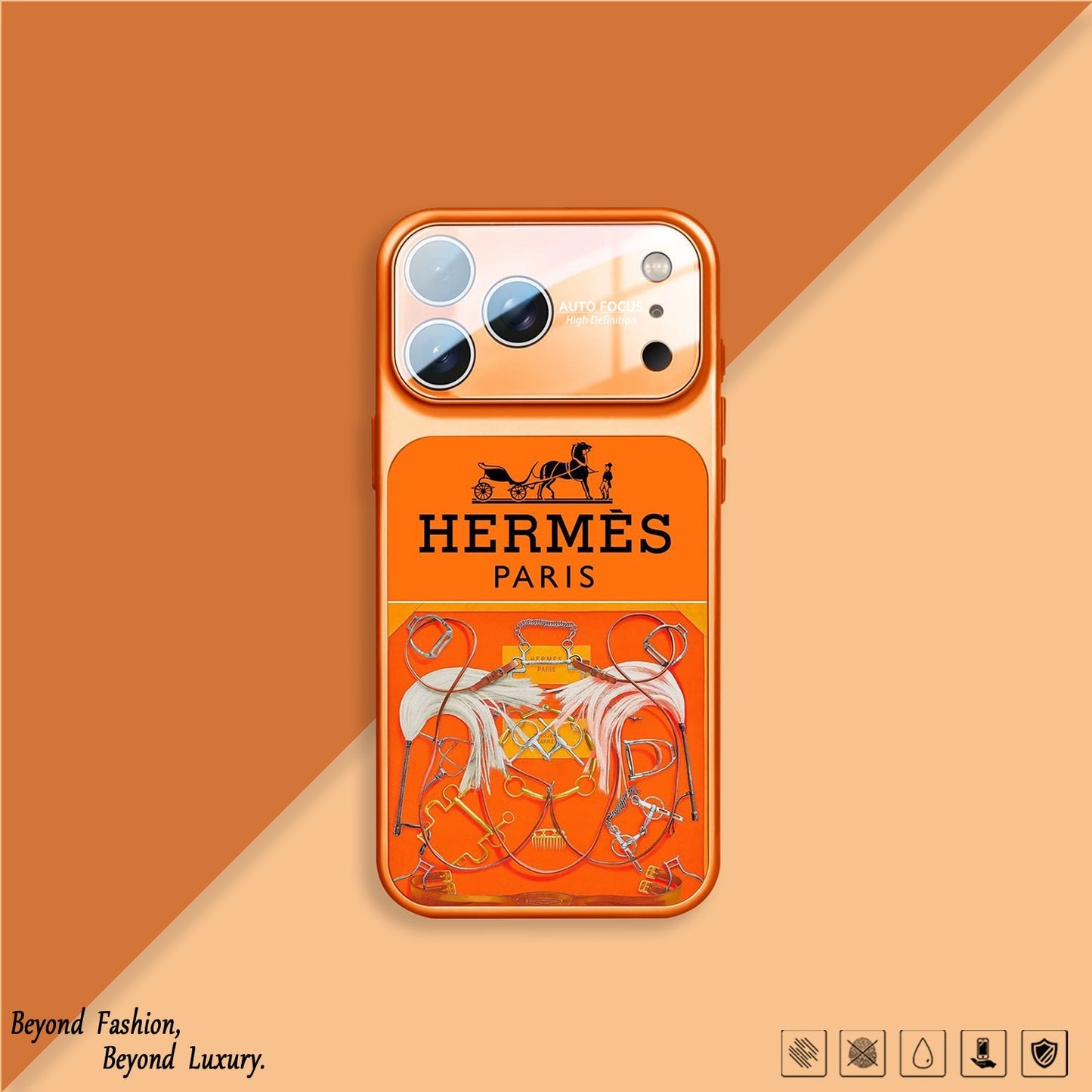 H Luxury Orange Series iPhone etui