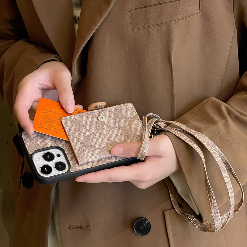 Cás iPhone Clasaiceach Le Sparán Agus Strap Bán -SZK240402