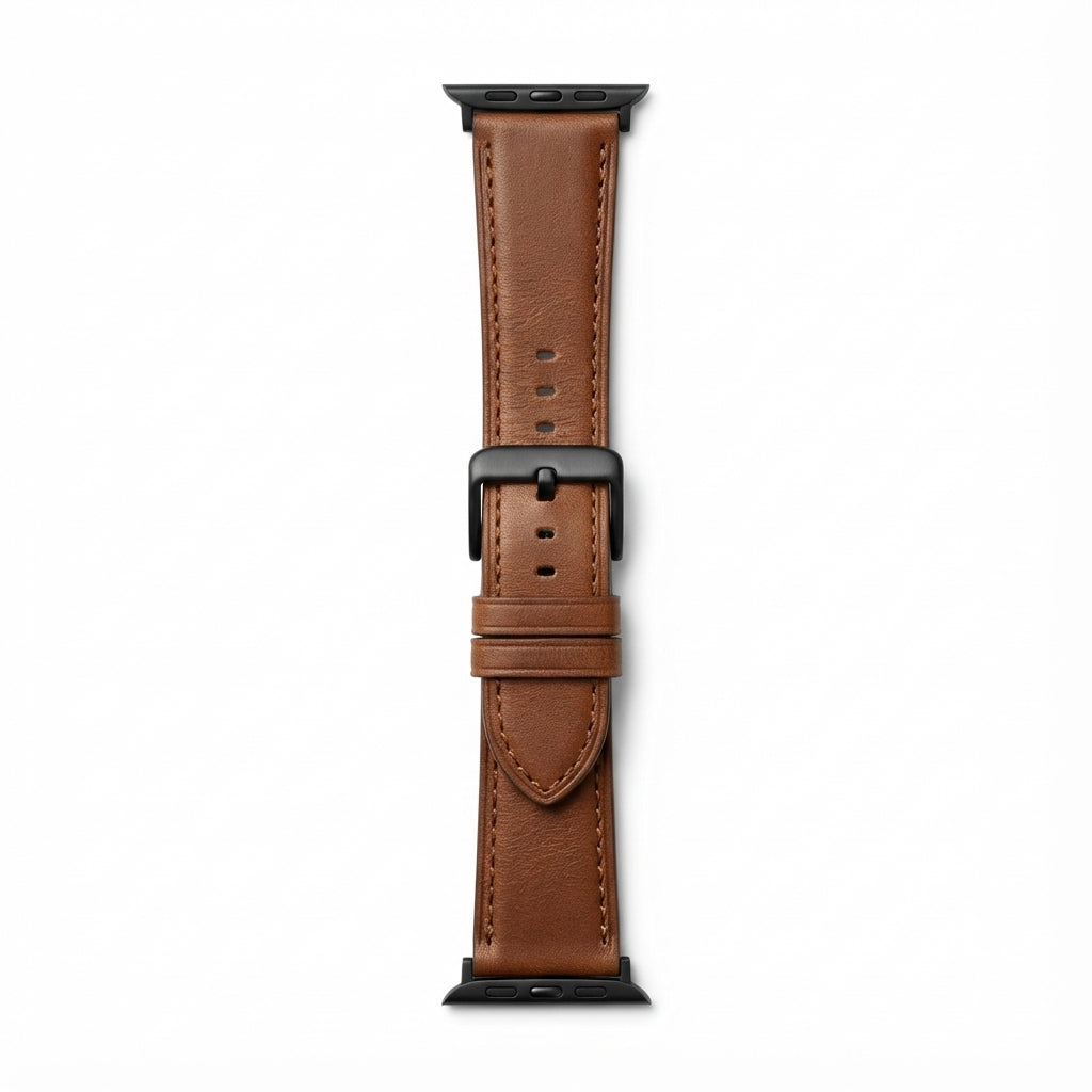 Horlogeband van volnerf leer