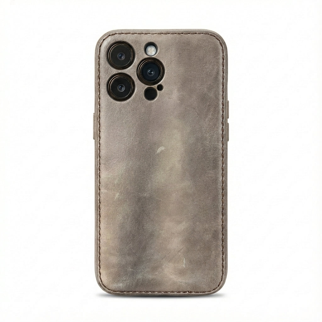 Kakavy käsintehty kasviparkitettu nahkainen iPhone-kotelo – Vintage Patina Edition