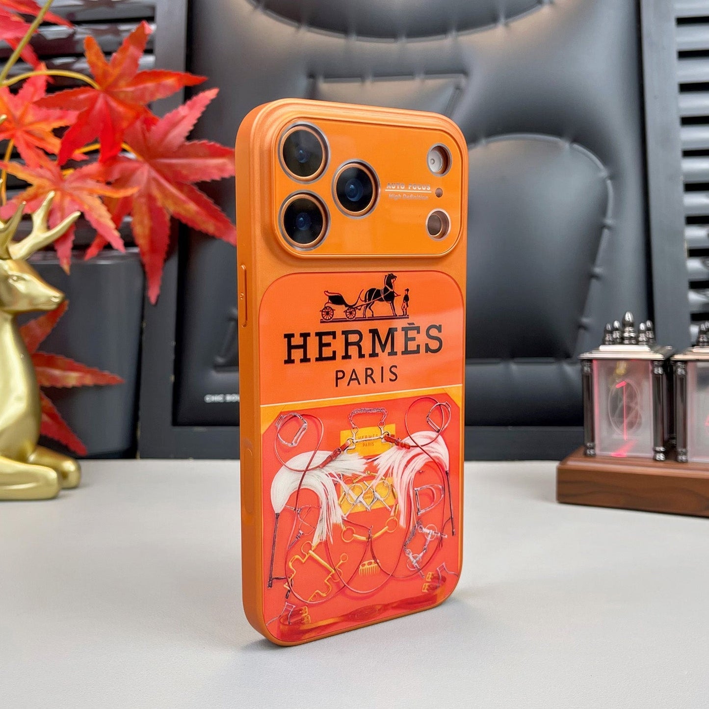 H Luxury Orange Series iPhone etui