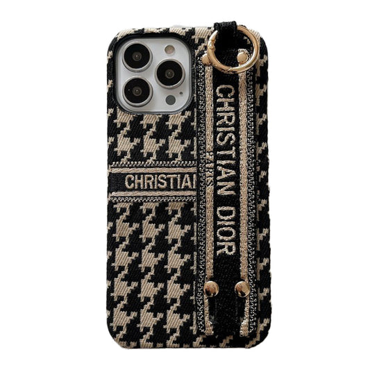 Muoti Houndstooth-ranneke iPhone-kotelo