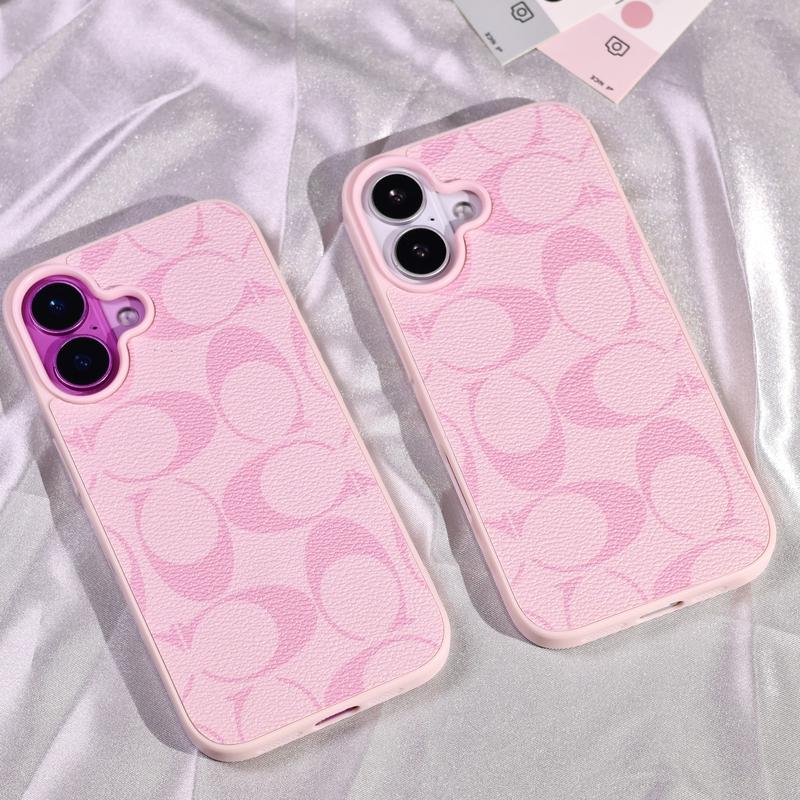 Funda protectora para iPhone con textura de cuero suave