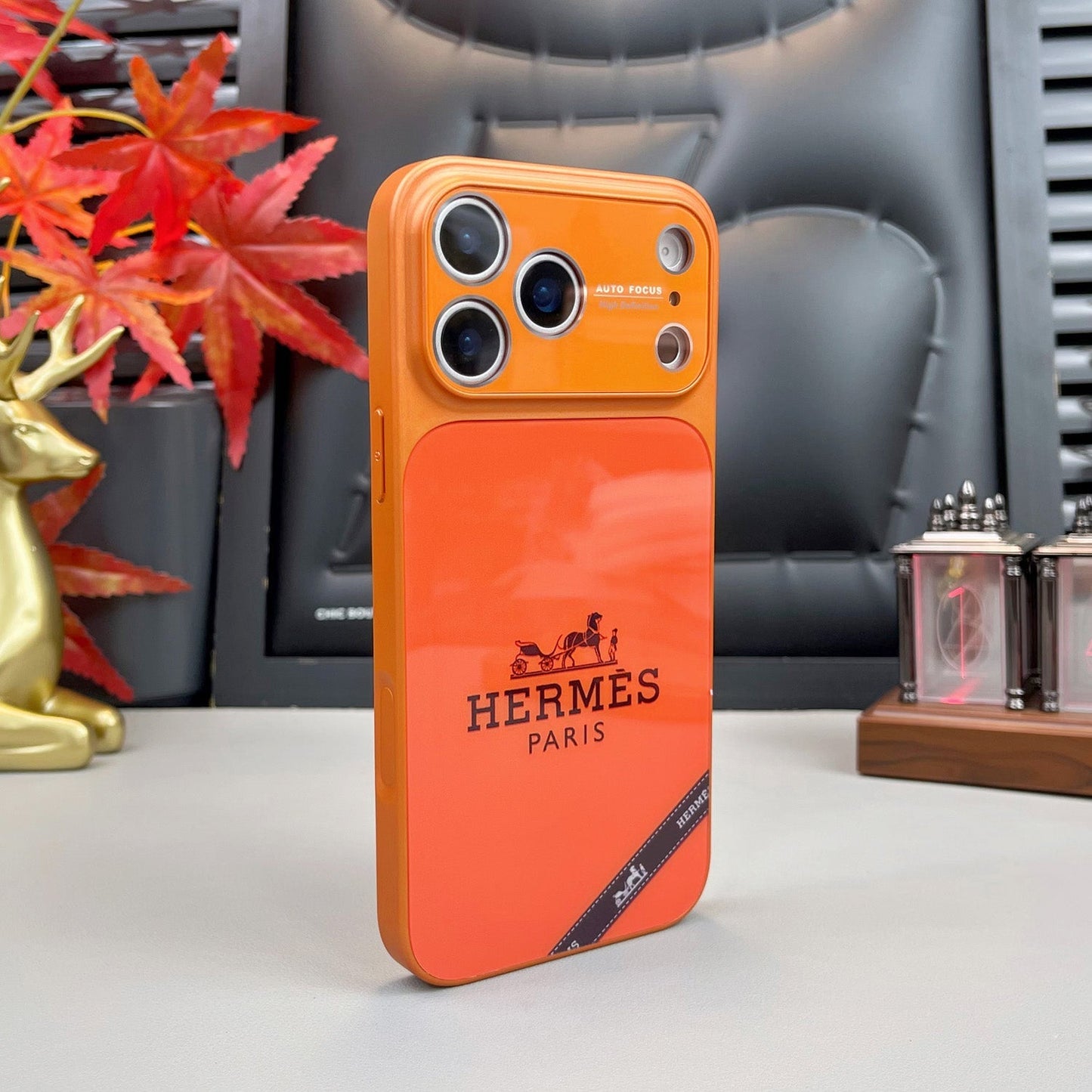 H Luxury Orange Series iPhone etui