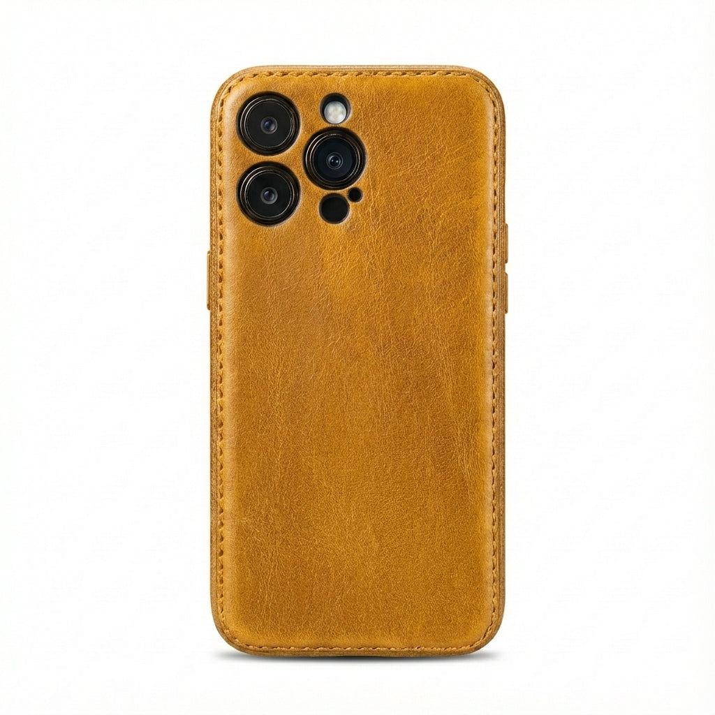 Kakavy käsintehty kasviparkitettu nahkainen iPhone-kotelo – Vintage Patina Edition