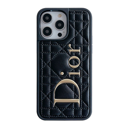 Fashion Gold Logo nahkainen iPhone-kotelo
