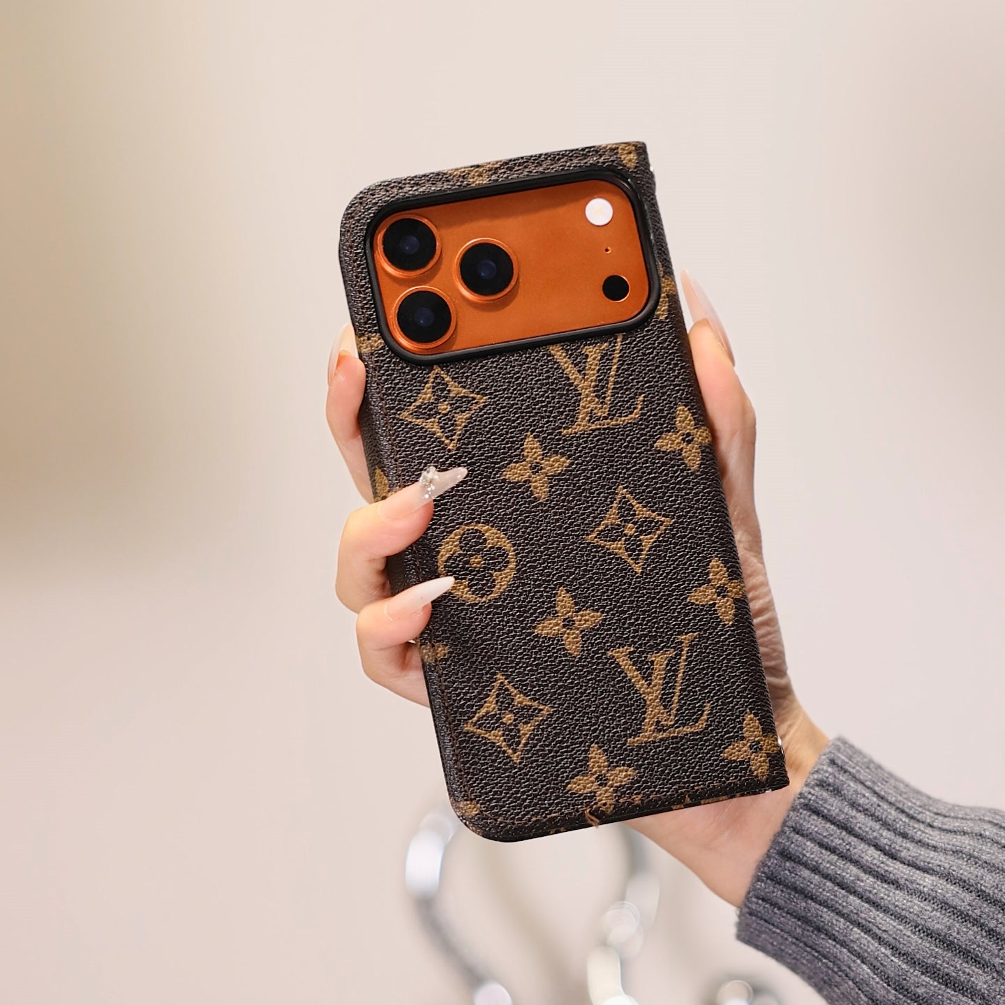 Nové klasické luxusní pouzdro na telefon s držákem na karty 08