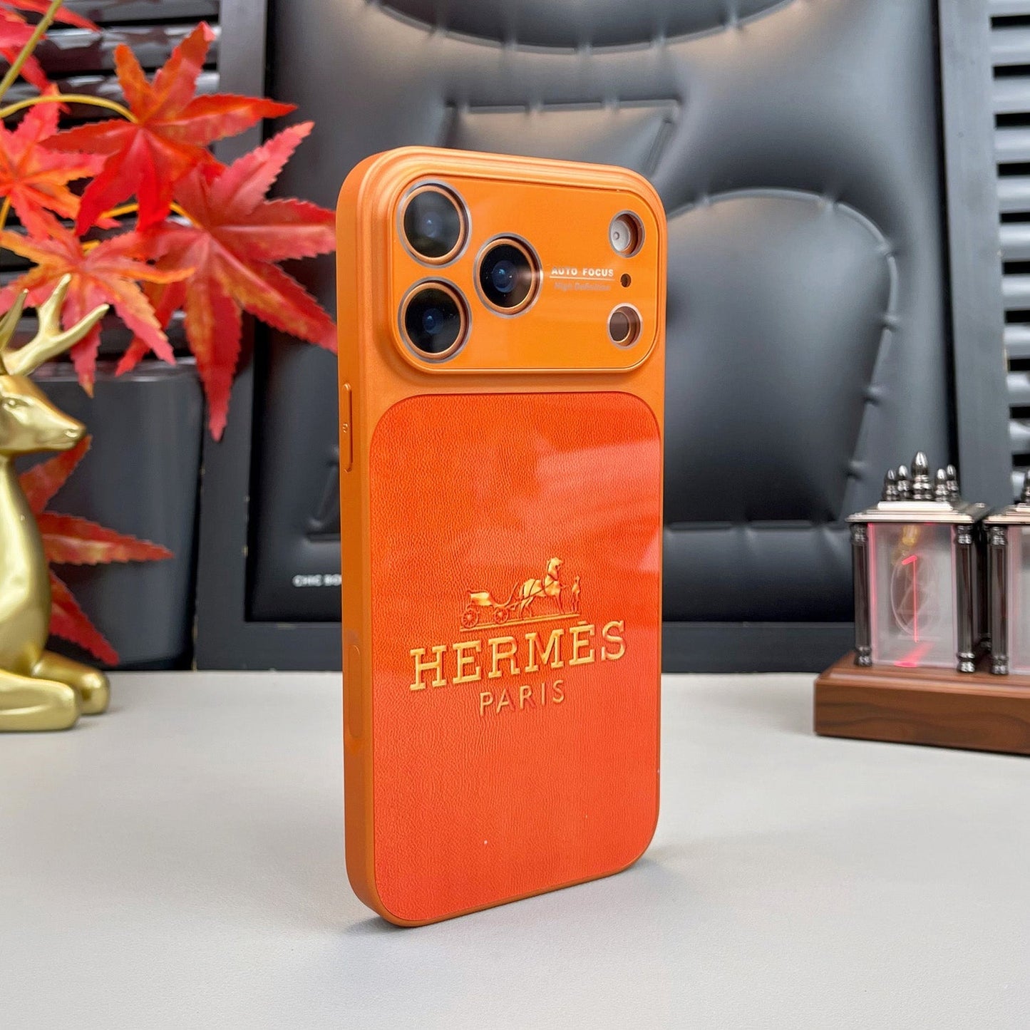 H Luxury Orange Series iPhone etui