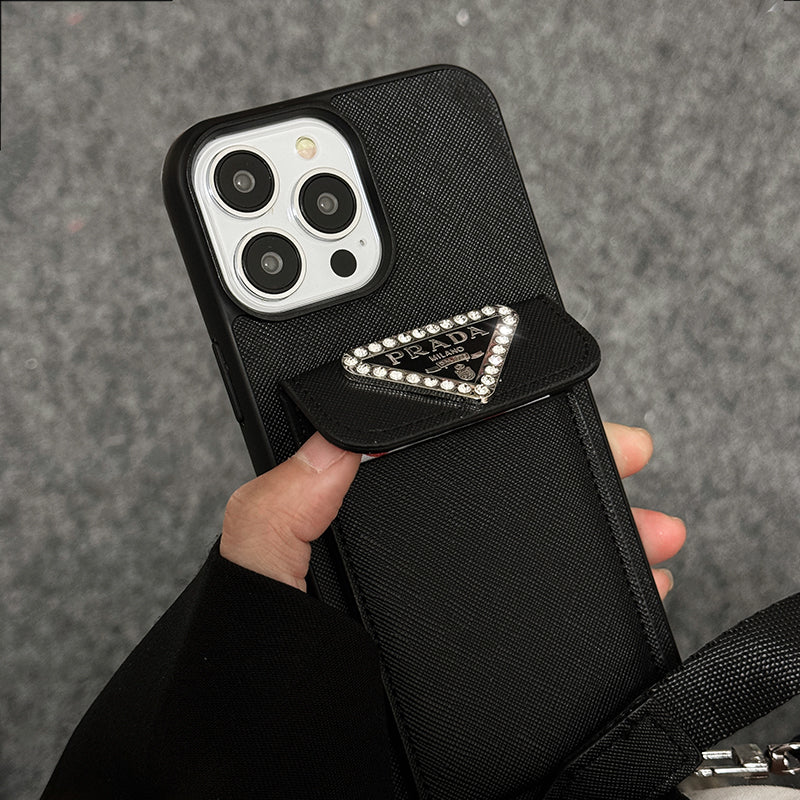 Luxusní crossbody kožené pouzdro na iPhone