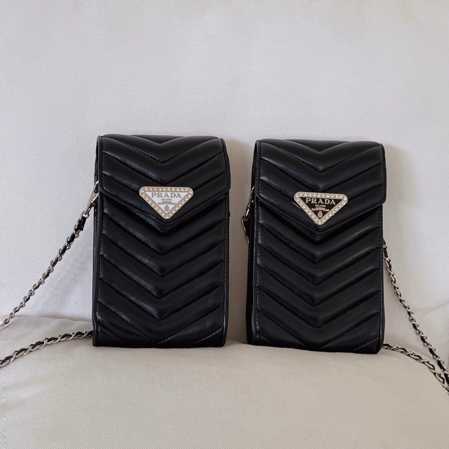 Crossbody telefonväska i läder