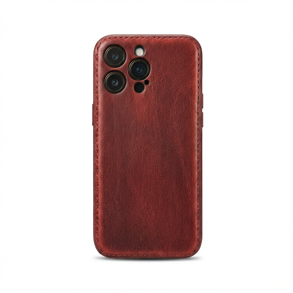 Kakavy käsintehty kasviparkitettu nahkainen iPhone-kotelo – Vintage Patina Edition
