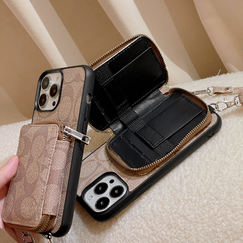 Custodia classica per iPhone con portafoglio Coffee-LQB241412