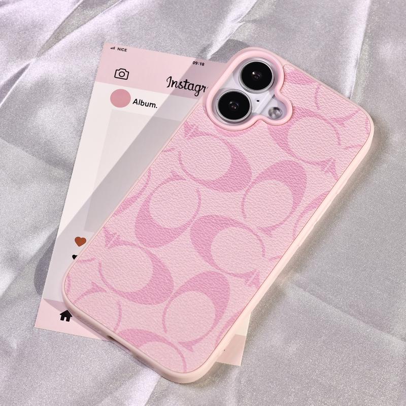 Funda protectora para iPhone con textura de cuero suave