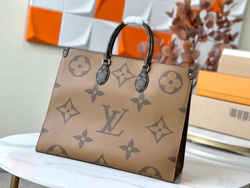 Luxe Monogram Δερμάτινη τσάντα