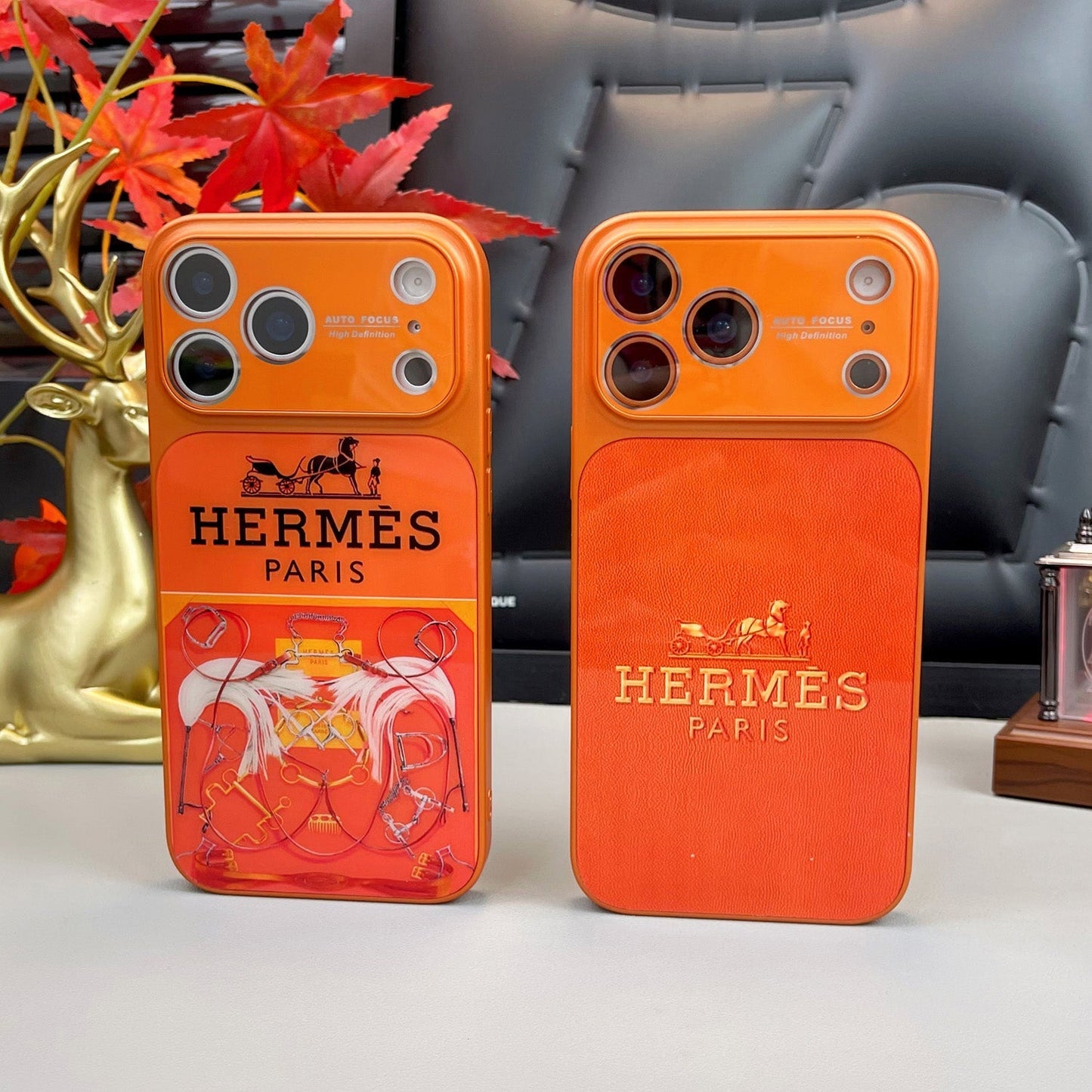 H Luxury Orange Series iPhone etui