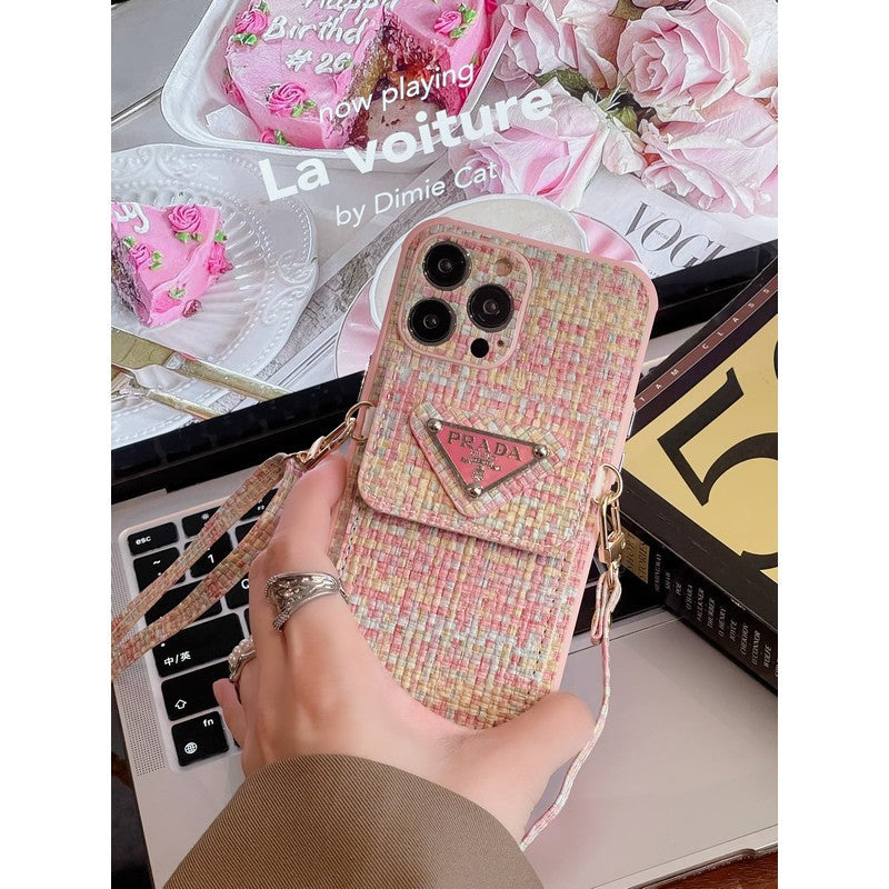 Custodia per iPhone a tracolla con borsa per carte di lusso