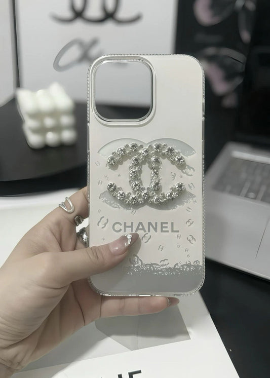 Eleganten luksuzni kristalni ovitek za iPhone s paščkom za zapestnico