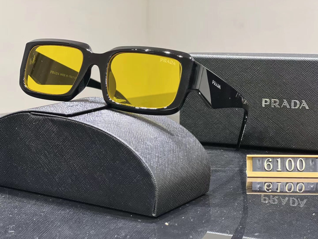 Niskie kwadratowe okulary przeciwsłoneczne 6100