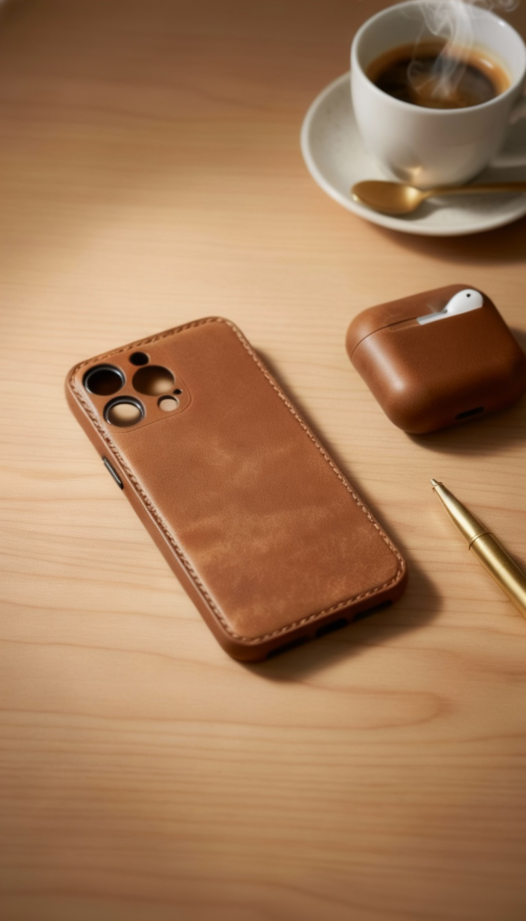 Full-grain Leather Unibody iPhone-deksel – The Art of Pure Leather Craft