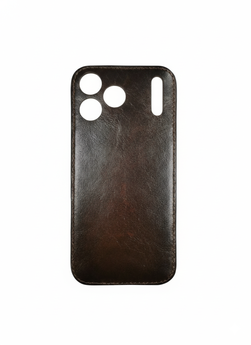 Kakavy käsintehty kasviparkitettu nahkainen iPhone-kotelo – Vintage Patina Edition