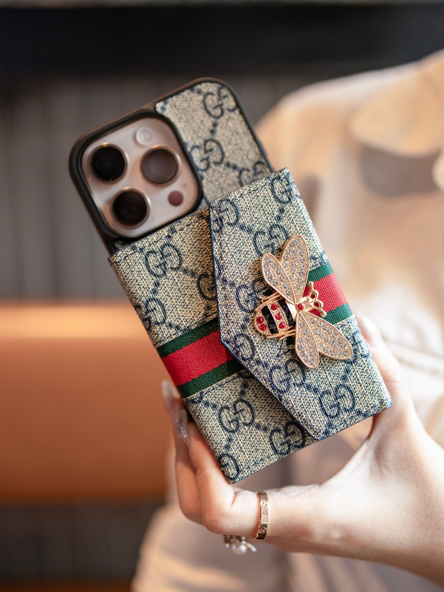 Étui pour iPhone à bandoulière avancé haut de gamme avec porte-cartes & Bandoulière