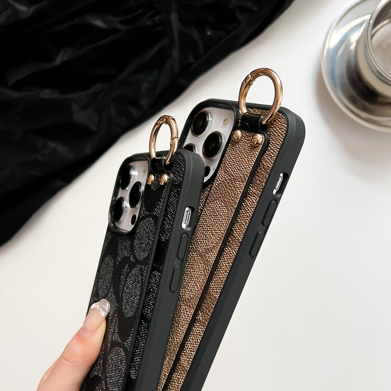 クラシックiPhoneケース（ホルダー付き）コーヒーSW240330