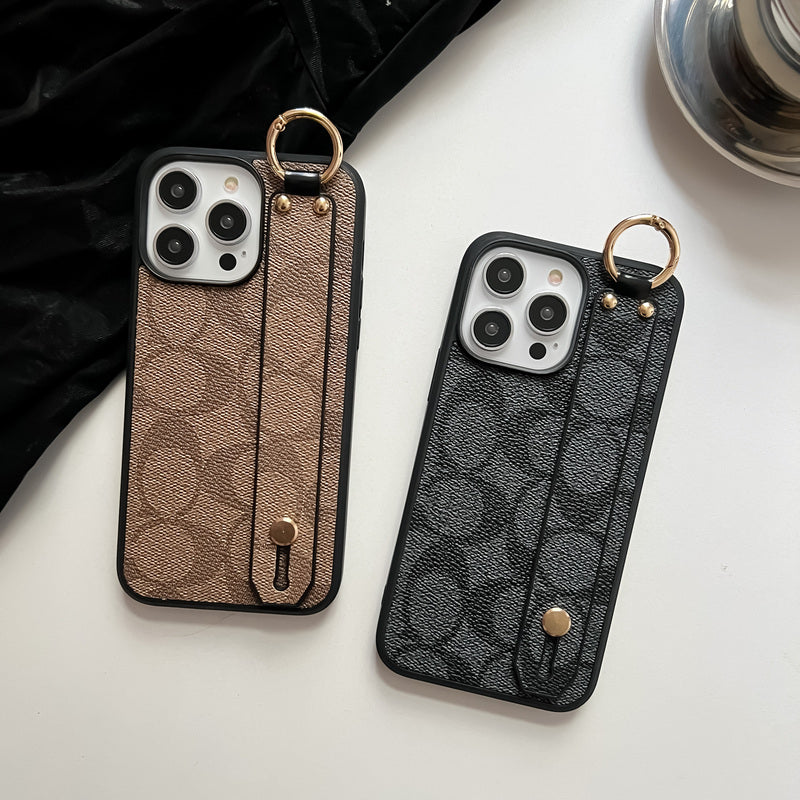 Capa clássica para iPhone com suporte, preta - Tamanho PW240330