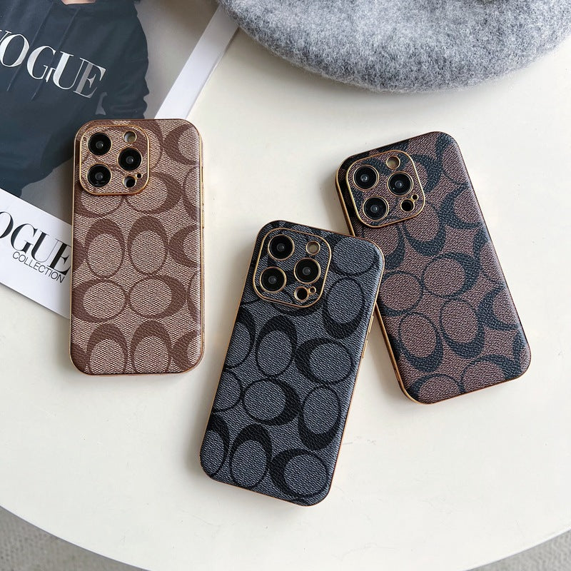 Κλασική θήκη iPhone Δερμάτινη Μαύρη -QBK240513