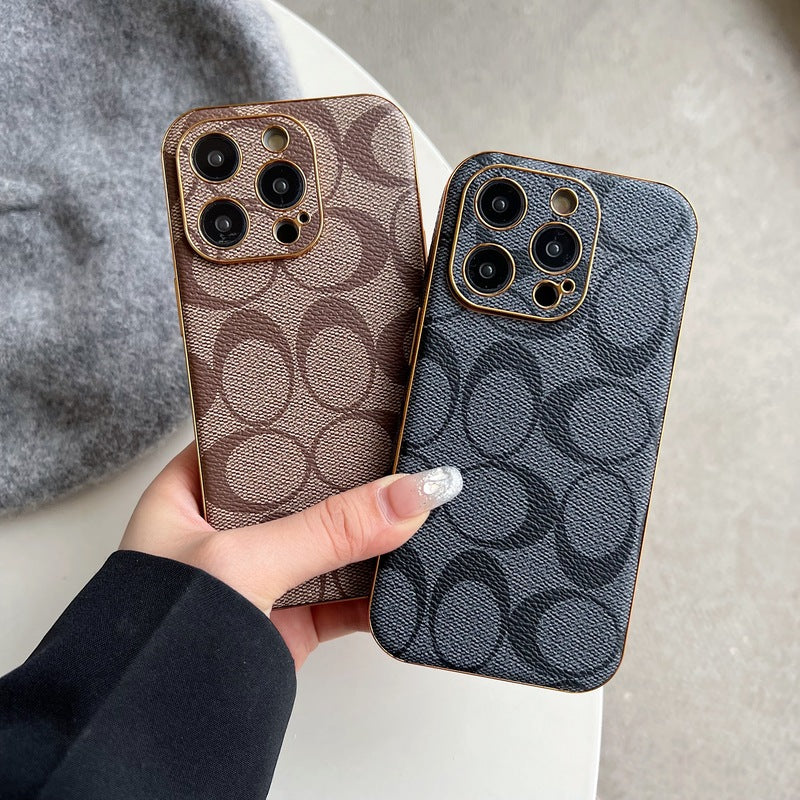 Κλασική θήκη iPhone Δερμάτινη Μαύρη -QBK240513