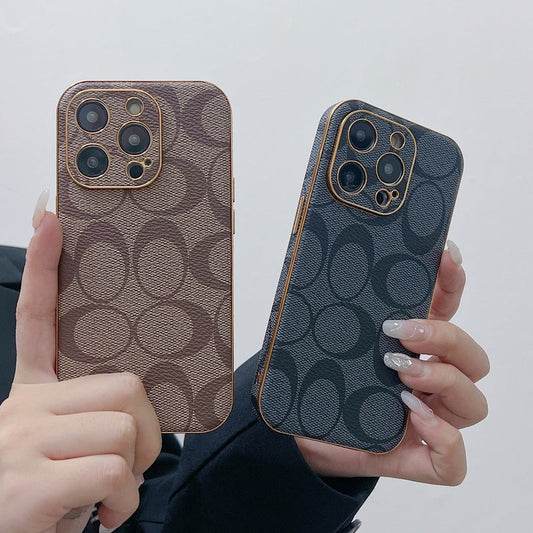 Klasična usnjena torbica za iPhone Light Brow -QBK240513