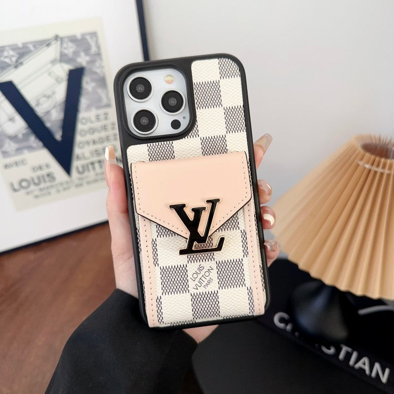 Lyxig kortväska Färg iPhone-fodral