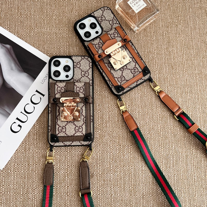 Premium Card Bag Retiazka Klasické puzdro na iPhone
