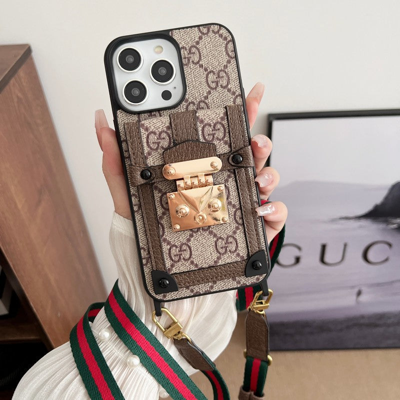 Premium Card Bag Retiazka Klasické puzdro na iPhone