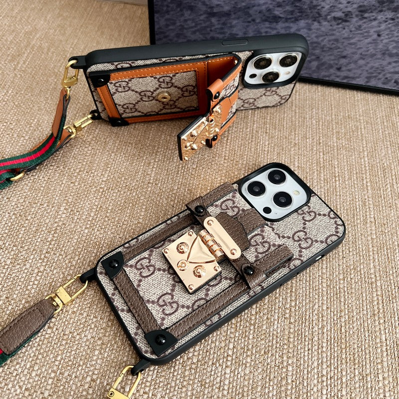 Premium Card Bag Retiazka Klasické puzdro na iPhone