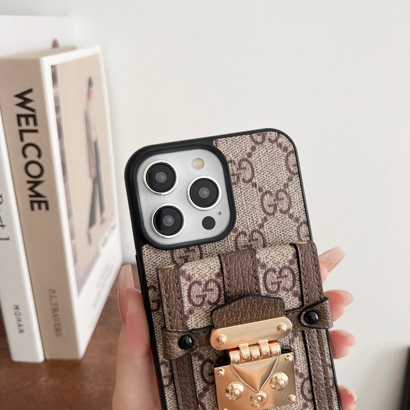 Premium Card Bag Retiazka Klasické puzdro na iPhone