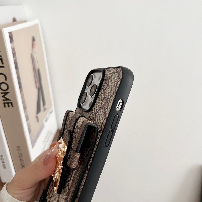 Premium Card Bag Retiazka Klasické puzdro na iPhone