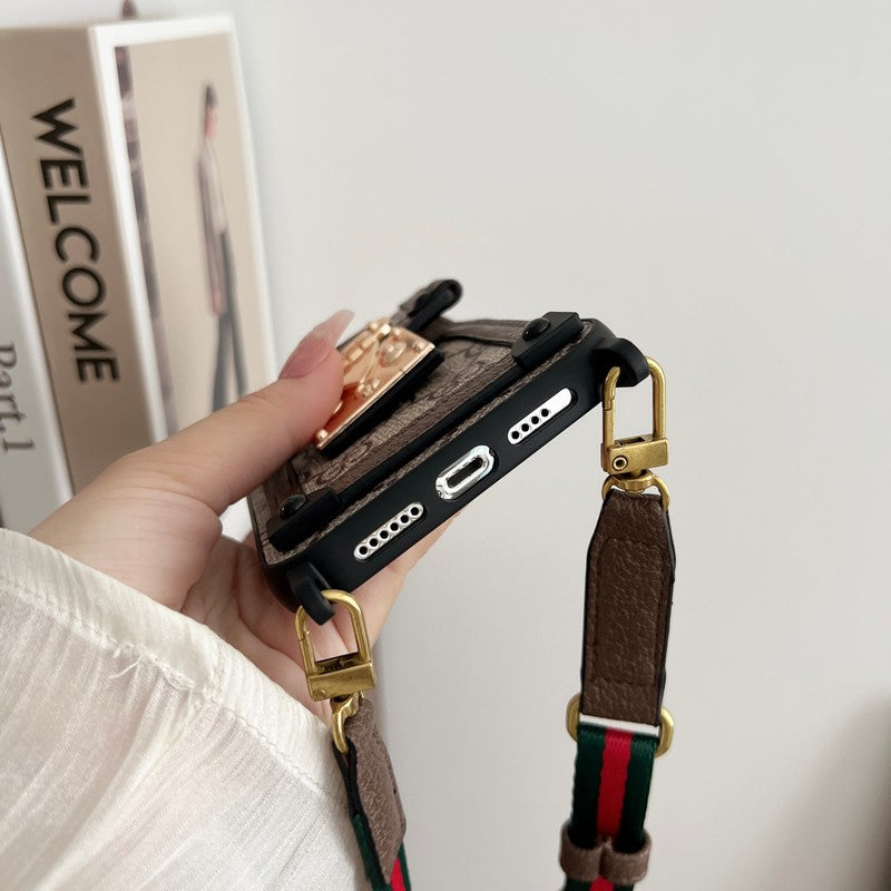 Premium Card Bag Retiazka Klasické puzdro na iPhone