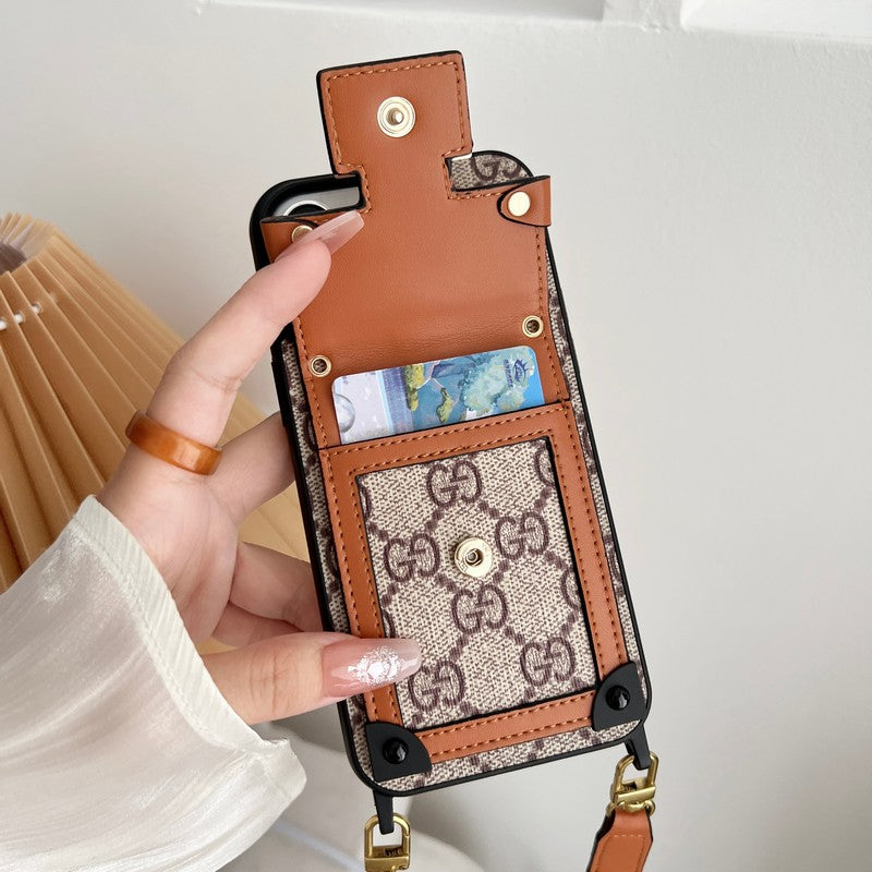 Premium Card Bag Retiazka Klasické puzdro na iPhone