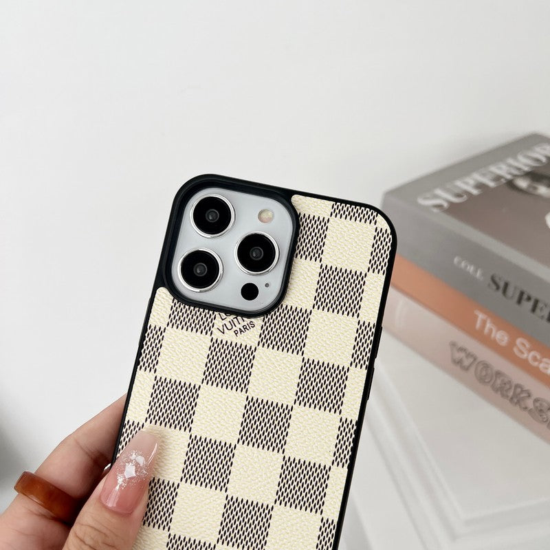 Luxusní černé & bílé crossbody pouzdro na iPhone