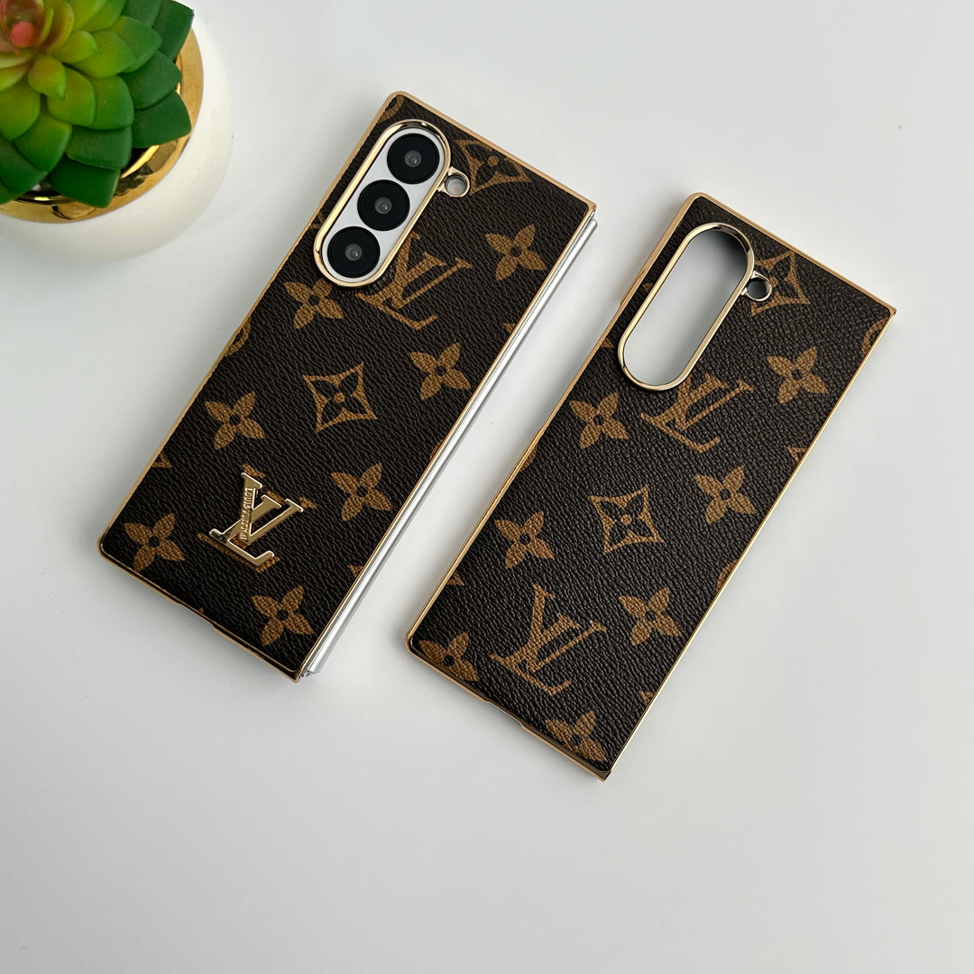 Samsung Galaxy Z Fold 6 Luxury kullattu nahkakotelo