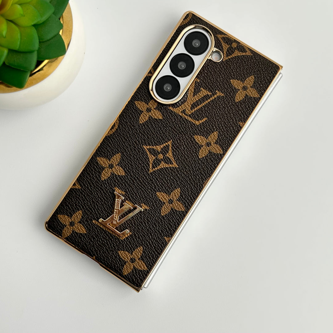 Samsung Galaxy Z Fold 6 Luxury kullattu nahkakotelo